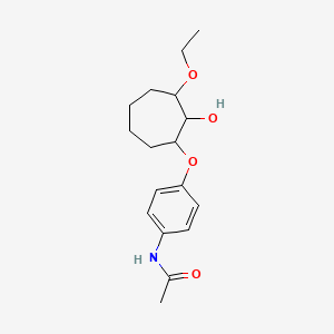 molecular formula C17H25NO4 B15398399 N-{4-[(3-Ethoxy-2-hydroxycycloheptyl)oxy]phenyl}acetamide CAS No. 88790-20-9
