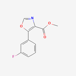 molecular formula C11H8FNO3 B15398409 Methyl 5-(3-fluorophenyl)-1,3-oxazole-4-carboxylate CAS No. 89204-89-7