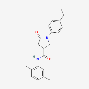 molecular formula C21H24N2O2 B15398538 N-(2,5-dimethylphenyl)-1-(4-ethylphenyl)-5-oxopyrrolidine-3-carboxamide CAS No. 5781-31-7