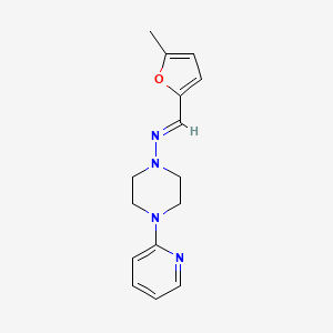 molecular formula C15H18N4O B15398661 N-[(E)-(5-methylfuran-2-yl)methylidene]-4-(pyridin-2-yl)piperazin-1-amine 
