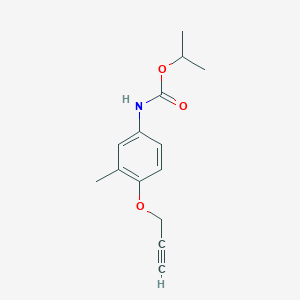 molecular formula C14H17NO3 B15398665 Propan-2-yl {3-methyl-4-[(prop-2-yn-1-yl)oxy]phenyl}carbamate CAS No. 88732-69-8