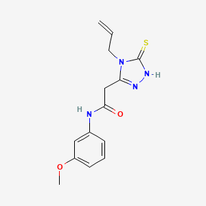 molecular formula C14H16N4O2S B15398680 N-(3-methoxyphenyl)-2-[4-(prop-2-en-1-yl)-5-sulfanyl-4H-1,2,4-triazol-3-yl]acetamide CAS No. 792941-65-2