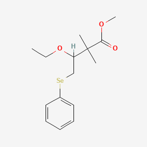 molecular formula C15H22O3Se B15398769 Methyl 3-ethoxy-2,2-dimethyl-4-(phenylselanyl)butanoate CAS No. 89113-84-8