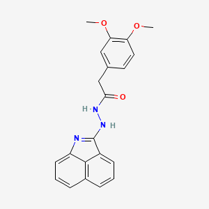 molecular formula C21H19N3O3 B15398911 N'-(benzo[cd]indol-2-yl)-2-(3,4-dimethoxyphenyl)acetohydrazide CAS No. 370843-92-8