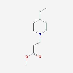 molecular formula C11H21NO2 B15398962 Methyl 4-ethyl-1-piperidinepropanoate CAS No. 1249721-28-5