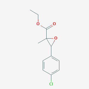 molecular formula C12H13ClO3 B15398973 Ethyl 3-(4-chlorophenyl)-2-methyloxirane-2-carboxylate CAS No. 100506-93-2
