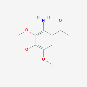 molecular formula C11H15NO4 B153990 1-(2-Amino-3,4,5-trimethoxyphenyl)ethanone CAS No. 42465-69-0
