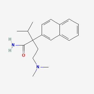 molecular formula C19H26N2O B15399010 alpha-Isopropyl-alpha-(2-dimethylaminoethyl)-2-naphthylacetamide CAS No. 3582-43-2