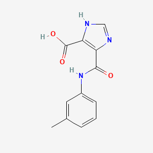 molecular formula C12H11N3O3 B15399018 4-[(3-methylphenyl)carbamoyl]-1H-imidazole-5-carboxylic acid CAS No. 627470-02-4