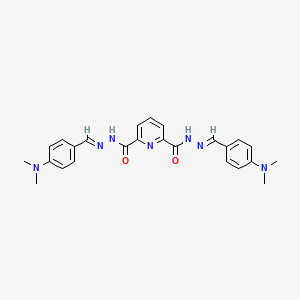 molecular formula C25H27N7O2 B15399028 N2,N6-bis[[4-(dimethylamino)phenyl]methylideneamino]pyridine-2,6-dicarboxamide CAS No. 1262192-09-5
