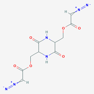 molecular formula C10H10N6O6 B15399033 Azaserine cyclic peptide, cis CAS No. 55714-64-2