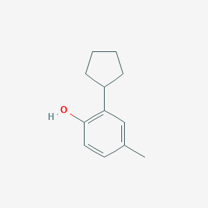 molecular formula C12H16O B15399036 2-Cyclopentyl-4-methylphenol CAS No. 4297-63-6