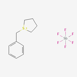 molecular formula C11H15F6SSb B15399235 Benzylthiolaniumhexafluoroantimonate CAS No. 87301-55-1