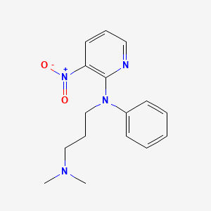 molecular formula C16H20N4O2 B15399270 N~1~,N~1~-Dimethyl-N~3~-(3-nitropyridin-2-yl)-N~3~-phenylpropane-1,3-diamine CAS No. 89154-08-5