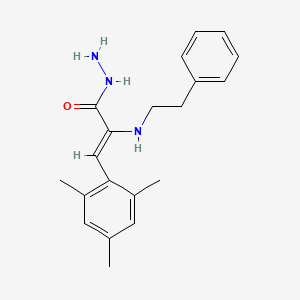 molecular formula C20H25N3O B15399304 N-Phenethylglycine 2-(2,4,6-trimethylbenzylidene)hydrazide CAS No. 72606-28-1