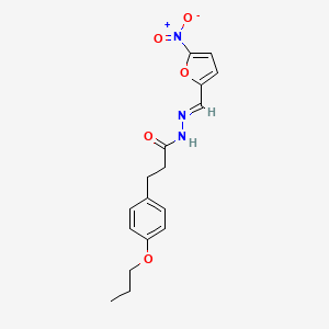 molecular formula C17H19N3O5 B15399419 N'-[(E)-(5-nitrofuran-2-yl)methylidene]-3-(4-propoxyphenyl)propanehydrazide 