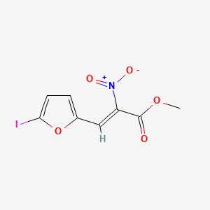 molecular formula C8H6INO5 B15399463 Methyl 3-(5-iodo-2-furanyl)-2-nitro-2-propenoate CAS No. 73023-86-6