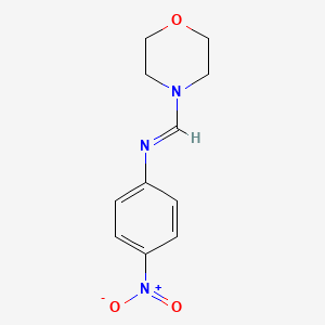 molecular formula C11H13N3O3 B15399634 Methanimine, 1-(4-morpholino), N-(4-nitrophenyl) CAS No. 3616-86-2