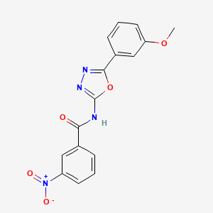 molecular formula C16H12N4O5 B15399713 N-[5-(3-methoxyphenyl)-1,3,4-oxadiazol-2-yl]-3-nitrobenzamide CAS No. 921101-67-9