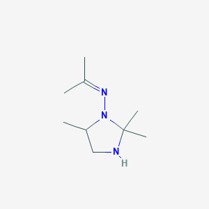 molecular formula C9H19N3 B15399715 N-(2,2,5-Trimethylimidazolidin-1-yl)propan-2-imine CAS No. 89036-84-0