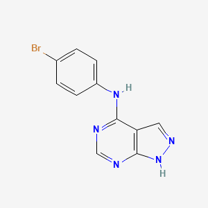 molecular formula C11H8BrN5 B15399726 N-(4-bromophenyl)-1H-pyrazolo[3,4-d]pyrimidin-4-amine CAS No. 383893-88-7