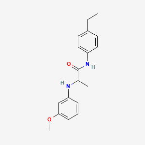 molecular formula C18H22N2O2 B15399758 N-(4-Ethylphenyl)-N~2~-(3-methoxyphenyl)alaninamide CAS No. 89312-30-1