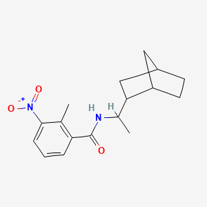 molecular formula C17H22N2O3 B15399811 N-[1-(2-bicyclo[2.2.1]heptanyl)ethyl]-2-methyl-3-nitrobenzamide CAS No. 1024325-51-6