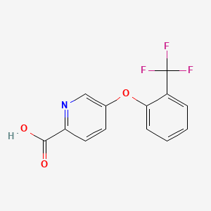 molecular formula C13H8F3NO3 B15399818 Picolinic acid, 5-(alpha,alpha,alpha-trifluoro-o-tolyloxy)- CAS No. 72133-58-5