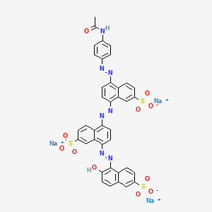 molecular formula C38H24N7Na3O11S3 B15399868 Trisodium;5-[[4-[[4-[(4-acetamidophenyl)diazenyl]-7-sulfonatonaphthalen-1-yl]diazenyl]-7-sulfonatonaphthalen-1-yl]diazenyl]-6-hydroxynaphthalene-2-sulfonate CAS No. 67906-45-0