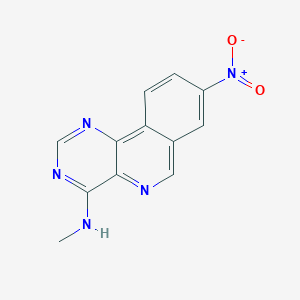 molecular formula C12H9N5O2 B15399975 Pyrimido[5,4-c]isoquinolin-4-amine, N-methyl-8-nitro- CAS No. 89046-87-7