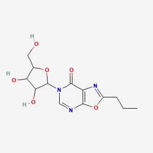 molecular formula C13H17N3O6 B15399994 6-Pentofuranosyl-2-propyl[1,3]oxazolo[5,4-d]pyrimidin-7(6h)-one CAS No. 53641-66-0