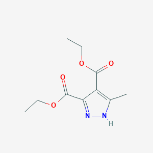 molecular formula C10H14N2O4 B15400076 diethyl 5-methyl-1H-pyrazole-3,4-dicarboxylate CAS No. 5576-35-2