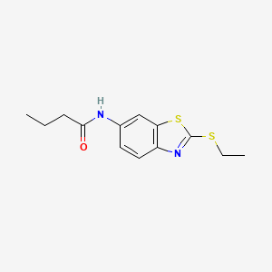 molecular formula C13H16N2OS2 B15400166 N-[2-(ethylsulfanyl)-1,3-benzothiazol-6-yl]butanamide CAS No. 842973-22-2