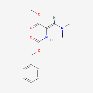 molecular formula C14H18N2O4 B15400350 Methyl (Z)-2-(((benzyloxy)carbonyl)amino)-3-(dimethylamino)acrylate CAS No. 219739-90-9