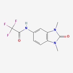 molecular formula C11H10F3N3O2 B15400469 N-(1,3-dimethyl-2-oxobenzimidazol-5-yl)-2,2,2-trifluoroacetamide CAS No. 313231-72-0