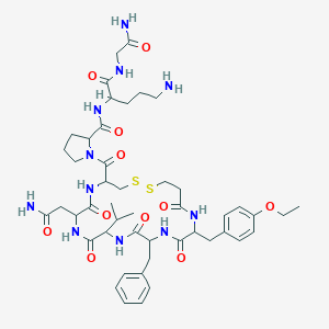 molecular formula C47H67N11O11S2 B154005 Vasotocin, 1-desamino-oet-tyr(2)-val(4)-orn(8)- CAS No. 131483-45-9