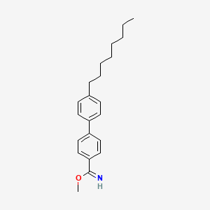 molecular formula C22H29NO B15400546 Methyl 4'-octylbiphenyl-4-carboximidoate CAS No. 5838-98-2
