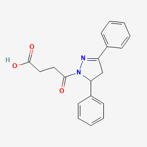 molecular formula C19H18N2O3 B15400547 4-(3,5-diphenyl-4,5-dihydro-1H-pyrazol-1-yl)-4-oxobutanoic acid CAS No. 511237-64-2