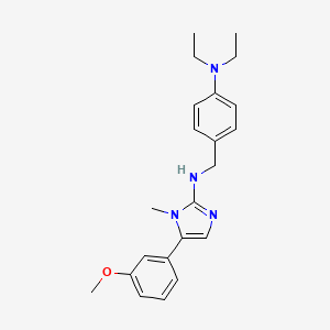 molecular formula C22H28N4O B15400571 N-[[4-(diethylamino)phenyl]methyl]-5-(3-methoxyphenyl)-1-methylimidazol-2-amine CAS No. 5562-88-9