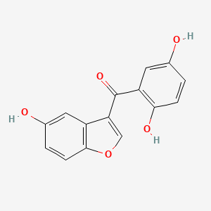 molecular formula C15H10O5 B15400689 (2,5-Dihydroxyphenyl)(5-hydroxy-1-benzofuran-3-yl)methanone CAS No. 312513-29-4