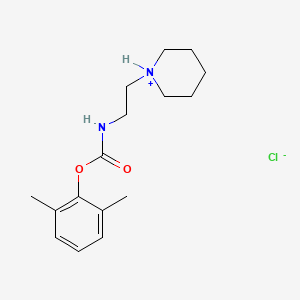 molecular formula C16H25ClN2O2 B15400772 N-(2-(Piperidino)ethyl)carbamic acid, 2,6-xylyl ester hydrochloride CAS No. 77985-29-6