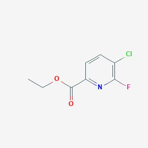 molecular formula C8H7ClFNO2 B15400850 Ethyl 3-chloro-2-fluoro-6-pyridinecarboxylate 