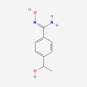molecular formula C9H12N2O2 B15400897 N'-hydroxy-4-(1-hydroxyethyl)benzenecarboximidamide 