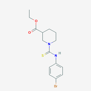 molecular formula C15H19BrN2O2S B15400955 Ethyl 1-[(4-bromophenyl)carbamothioyl]piperidine-3-carboxylate CAS No. 4034-47-3