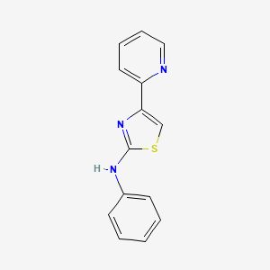 molecular formula C14H11N3S B15401015 N-phenyl-4-(pyridin-2-yl)thiazol-2-amine CAS No. 315702-76-2