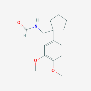 molecular formula C15H21NO3 B15401038 N-[[1-(3,4-dimethoxyphenyl)cyclopentyl]methyl]formamide CAS No. 5936-51-6