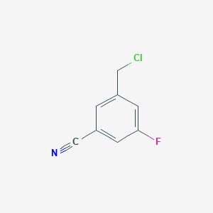 molecular formula C8H5ClFN B15401048 3-(Chloromethyl)-5-fluorobenzonitrile 