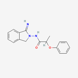 molecular formula C17H17N3O2 B15401116 N-(1-imino-1,3-dihydro-2H-isoindol-2-yl)-2-phenoxypropanamide CAS No. 300713-79-5
