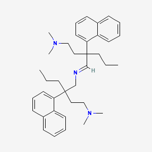 molecular formula C38H51N3 B15401148 1-Naphthalenepropylamine, gamma,gamma'-nitrilodimethylenebis(N,N-dimethyl-gamma-propyl- CAS No. 33318-54-6