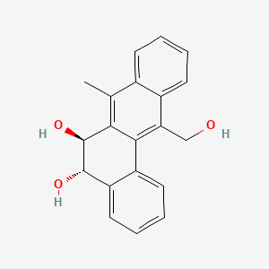 molecular formula C20H18O3 B15401174 Benz(a)anthracene-5,6-diol, 5,6-dihydro-12-(hydroxymethyl)-7-methyl-, trans- CAS No. 74257-12-8